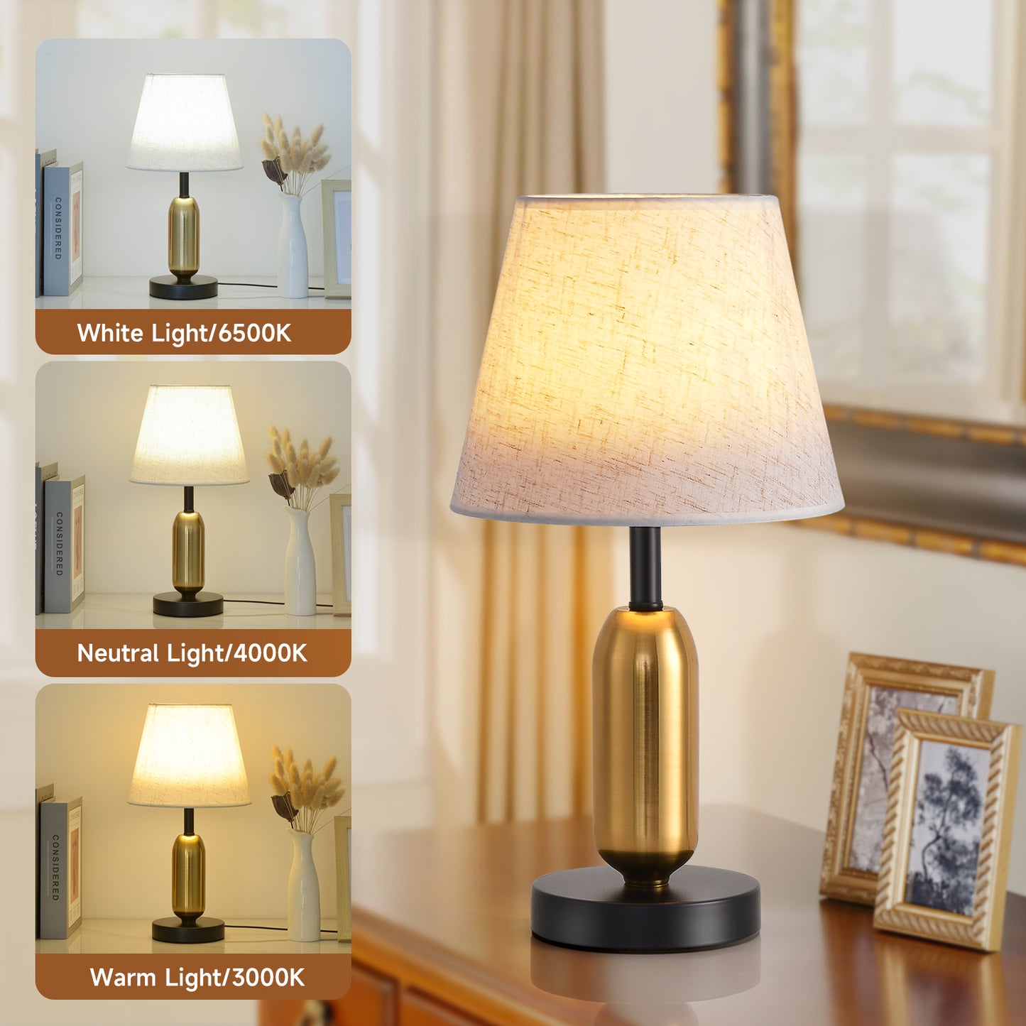 AMERICAN Table Lamps 3 COLOR Bedroom Nightstand Lamp American Simple Modern Home Warm Living Room Lamps Hotel Night HOME DECOR
