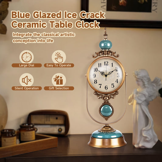 modern design antique matel table clock iron vintage gloden iron clock for home decor wholesale