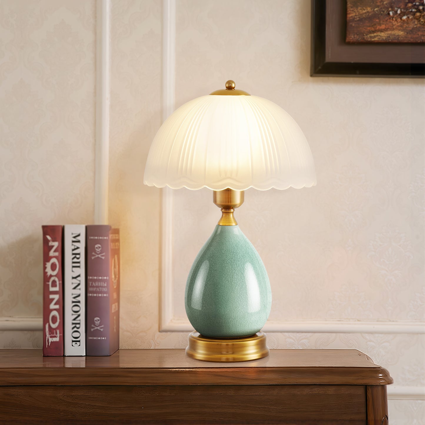 Table Lamp Bedside Lamps  American Living Room Simple Modern Creative Warm Romantic Bedroom Table Lights