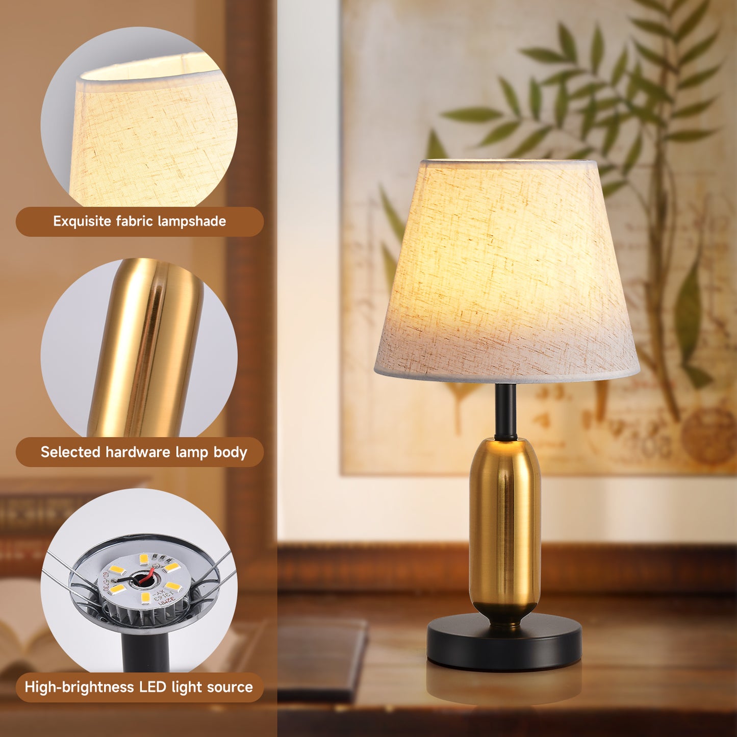 AMERICAN Table Lamps 3 COLOR Bedroom Nightstand Lamp American Simple Modern Home Warm Living Room Lamps Hotel Night HOME DECOR